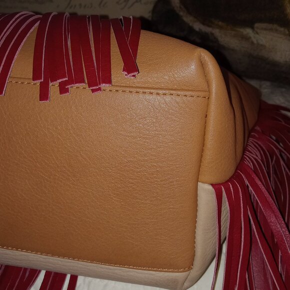 Sara Battaglia Theresa Large Italian Leather Tri Color Tote - Picture 7 of 10